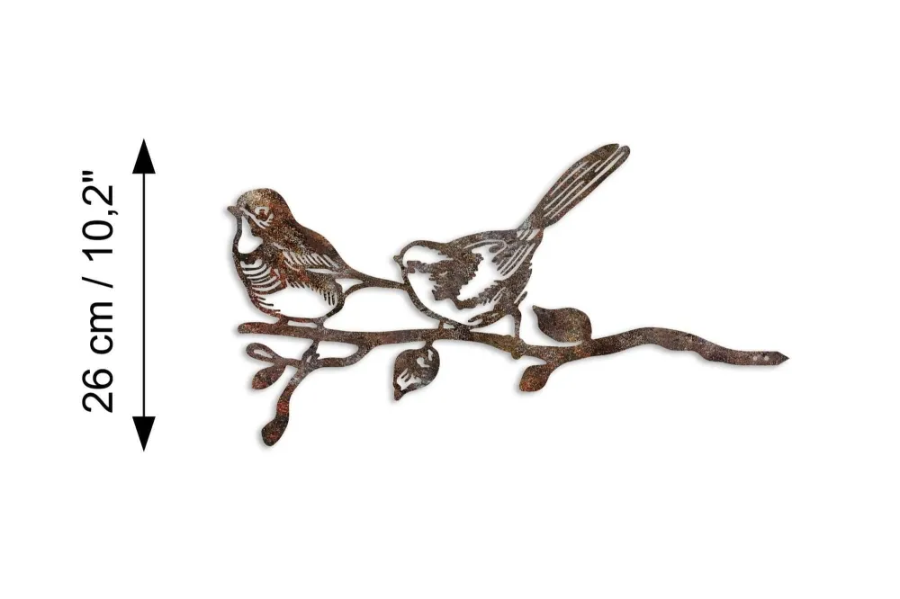 Decoratiune gradina 565TNL1312, maro, metal, 50x26 cm