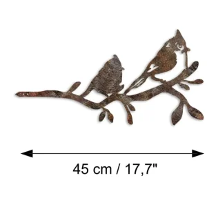 Decoratiune gradina 565TNL1315, maro, metal, 45x23 cm