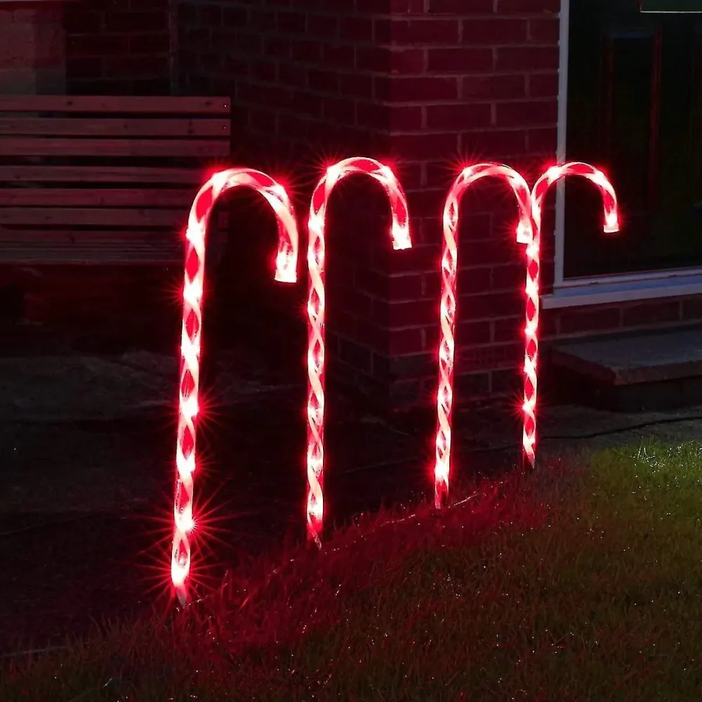 Decoratiune luminoasa, 5 acadele, incarcare solara, 40 cm