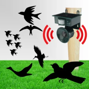 Dispozitiv Solar Anti-Păsări cu Detector PIR – Protejează-ți Grădina sau Balconul Eficient!
