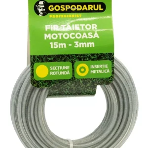 Fir taietor cu insertie metalica 15m - 3mm (sectiune rotunda) (MC)