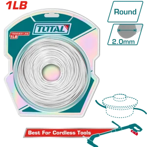 Fir taietor rotund TOTAL 2.0 mm, 120 m, pentru motocoasa si trimmer