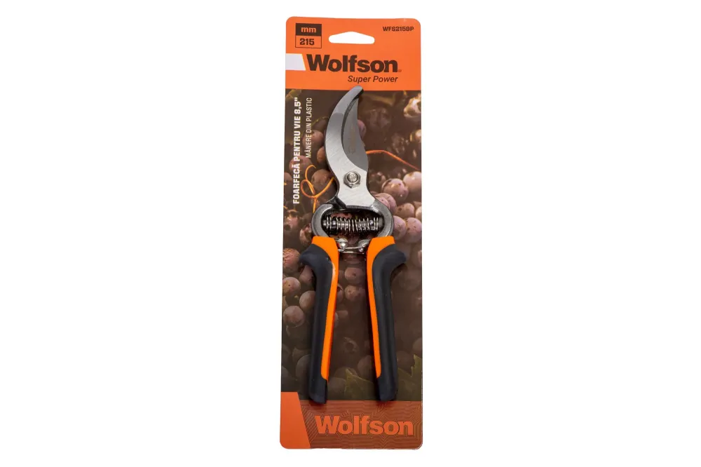 Foarfeca de vie Wolfson 8.5 cu manere din plastic