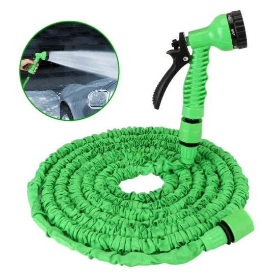Furtun extensibil de gradina 30 metri,+ Accesoriu pentru stropit cu 3 moduri de stropire