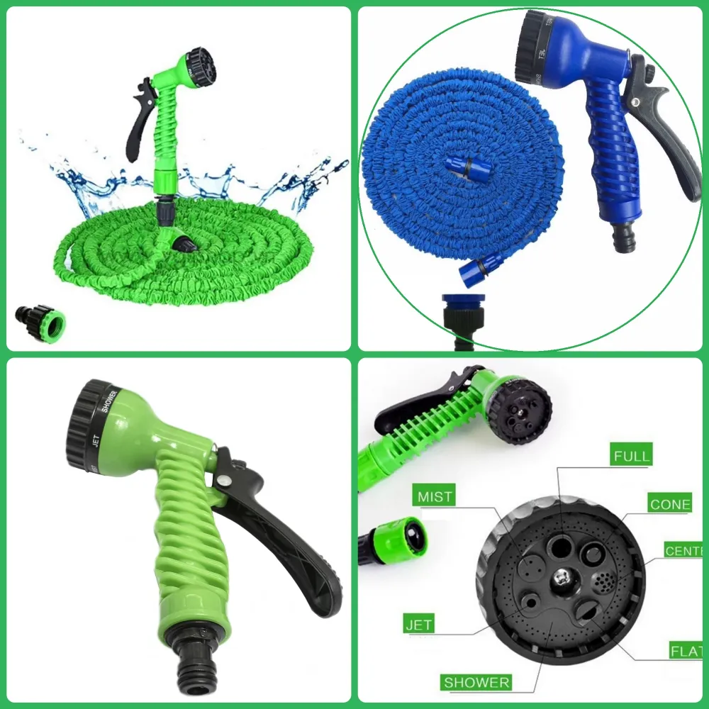 Furtun extensibil de gradina 30 metri,+ Accesoriu pentru stropit cu 3 moduri de stropire