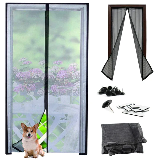Furtun extensibil de gradina de 30 metri, + Accesoriu pentru stropit cu 3 moduri de stropirer + Perdea magnetica usa antii...
