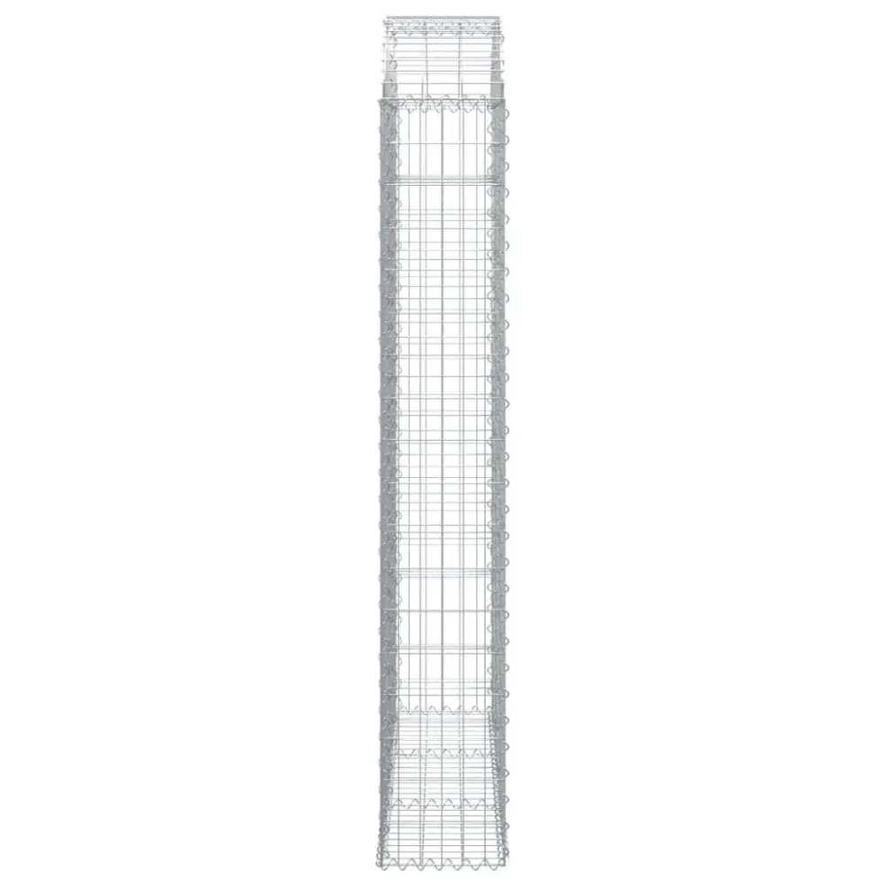 Coș gabion arcuit, 150x30x180/200 cm, fier galvanizat