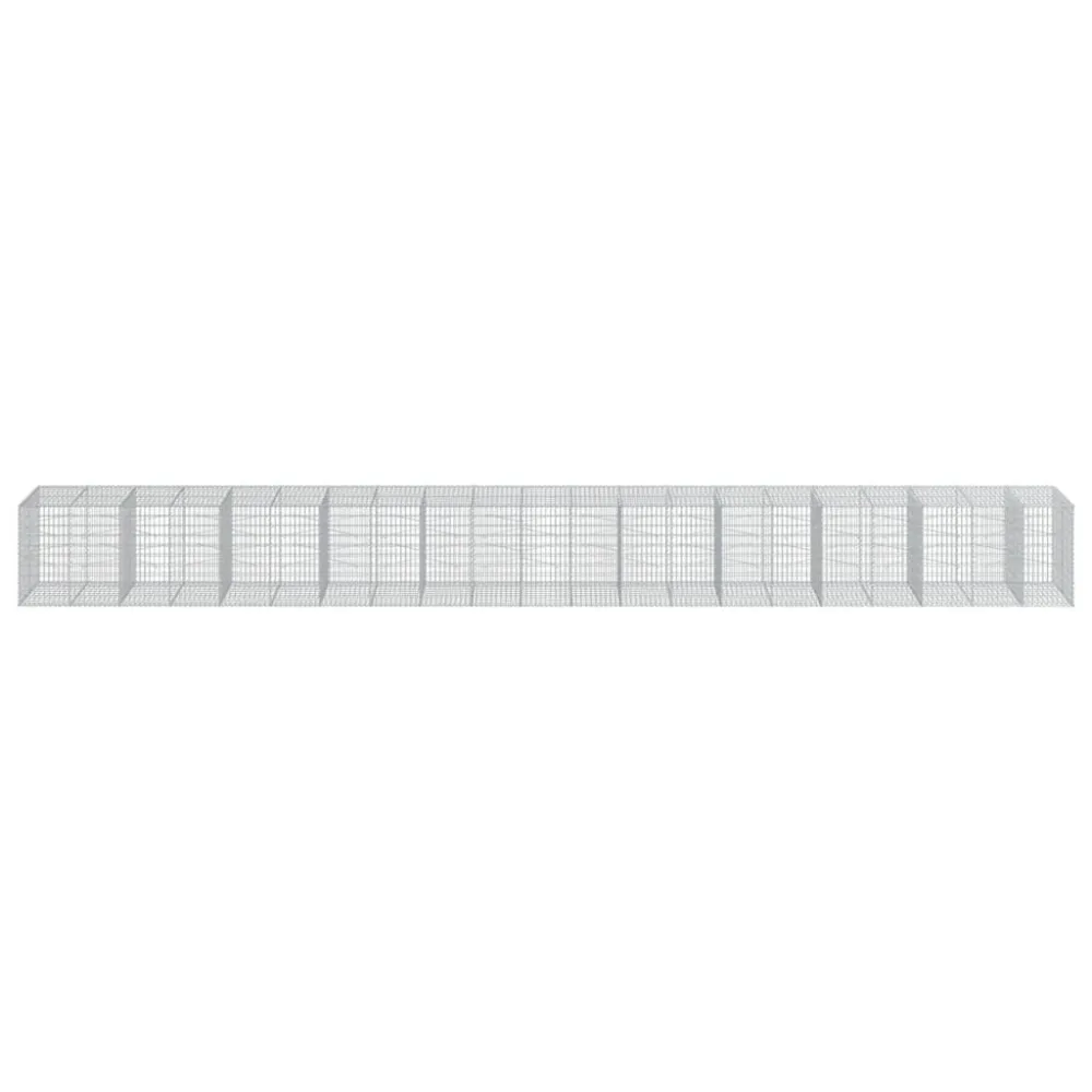 Coș gabion cu capac, 1050x100x100 cm, fier galvanizat