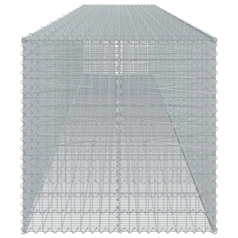 Coș gabion cu capac, 1050x100x100 cm, fier galvanizat