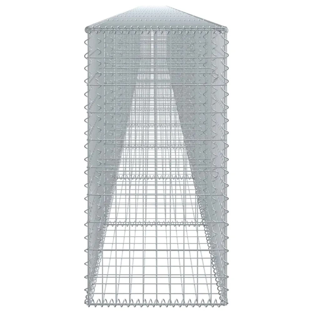 Coș gabion cu capac, 1200x50x100 cm, fier galvanizat