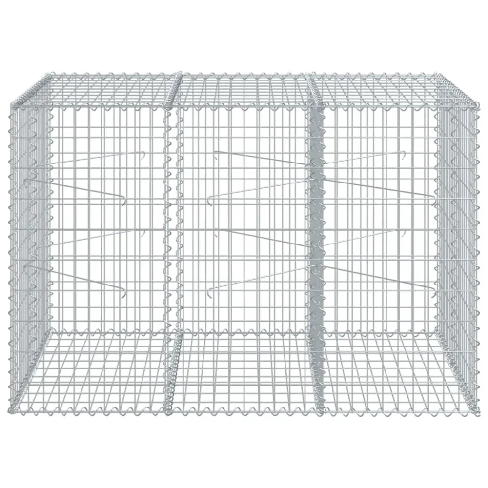 Coș gabion cu capac, 150x100x100 cm, fier galvanizat