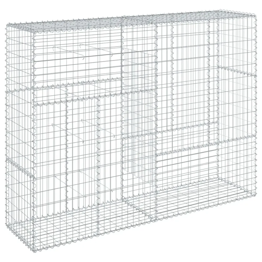Coș gabion cu capac, 200x50x150 cm, fier galvanizat