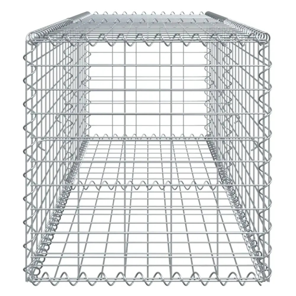 Coș gabion cu capac, 200x50x50 cm, fier galvanizat