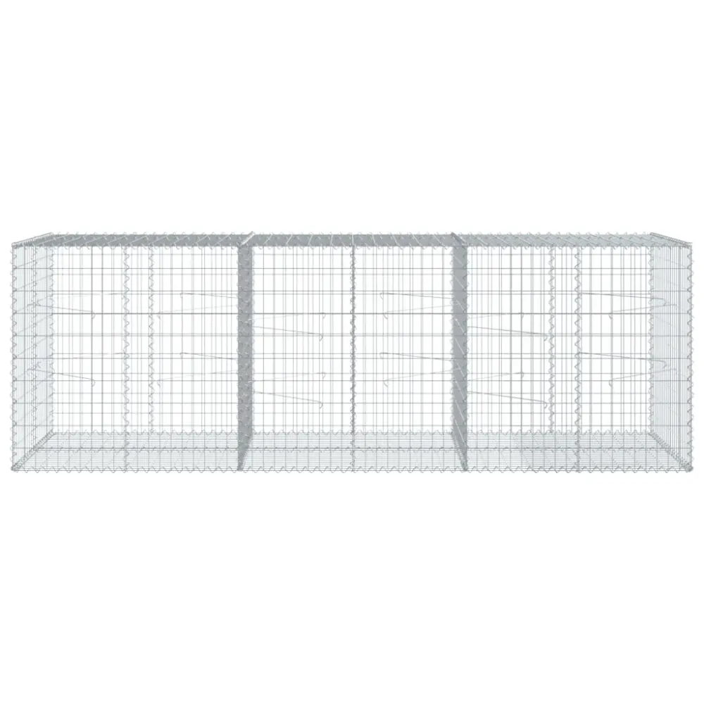Coș gabion cu capac, 300x100x100 cm, fier galvanizat