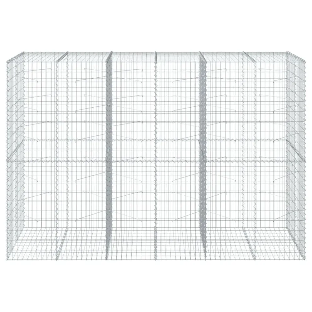 Coș gabion cu capac, 300x100x200 cm, fier galvanizat