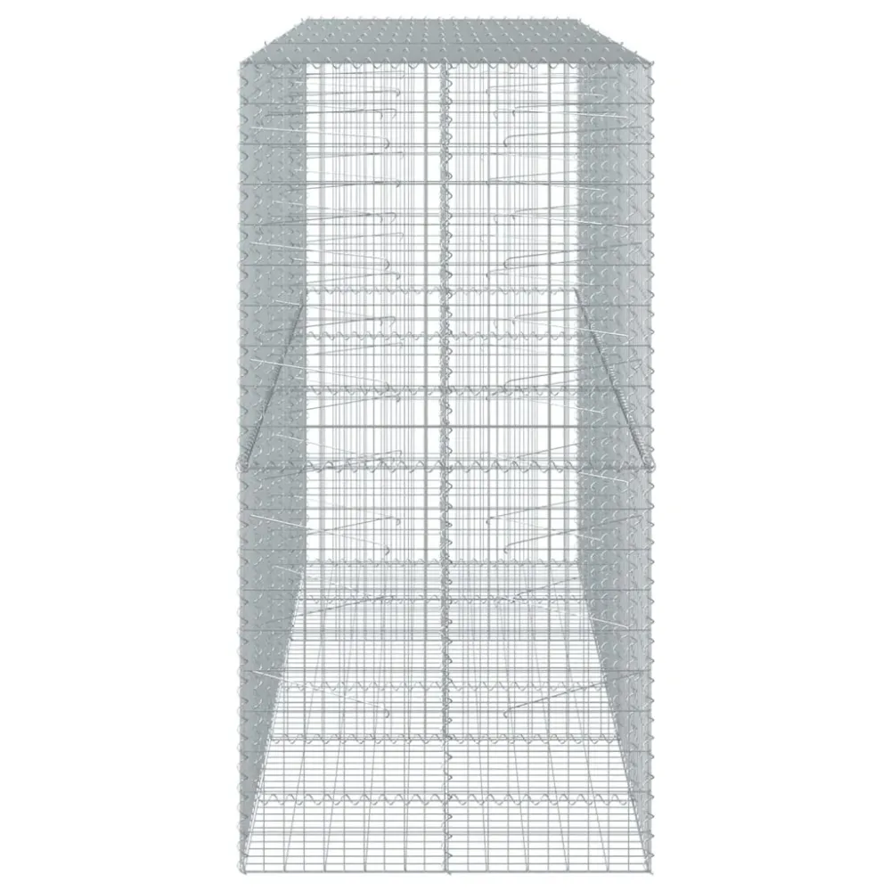 Coș gabion cu capac, 300x100x200 cm, fier galvanizat