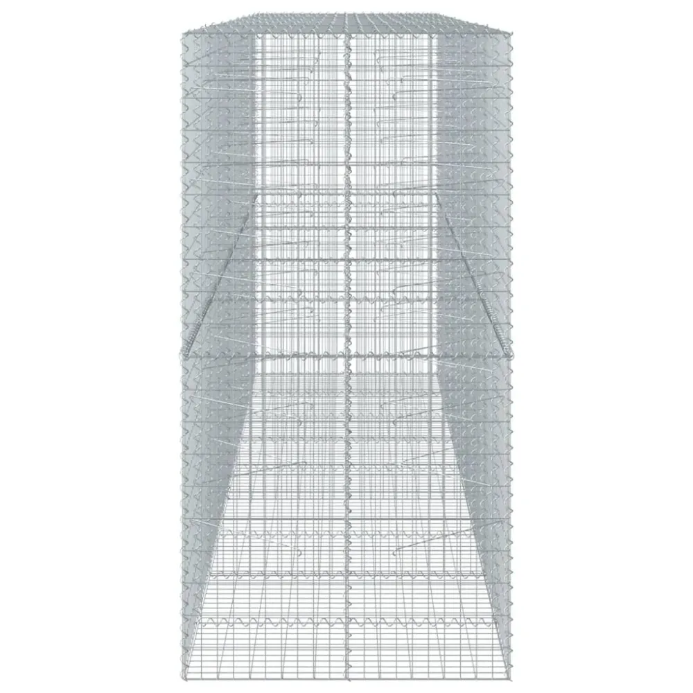 Coș gabion cu capac, 450x100x200 cm, fier galvanizat