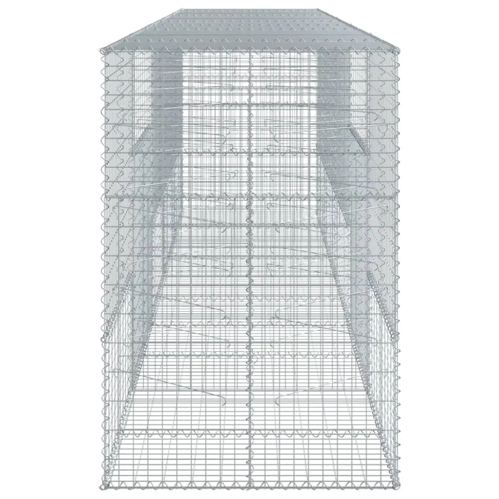 Coș gabion cu capac, 500x100x150 cm, fier galvanizat