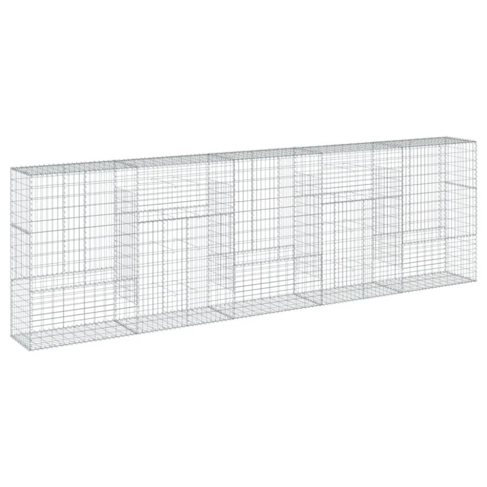 Coș gabion cu capac, 500x50x150 cm, fier galvanizat