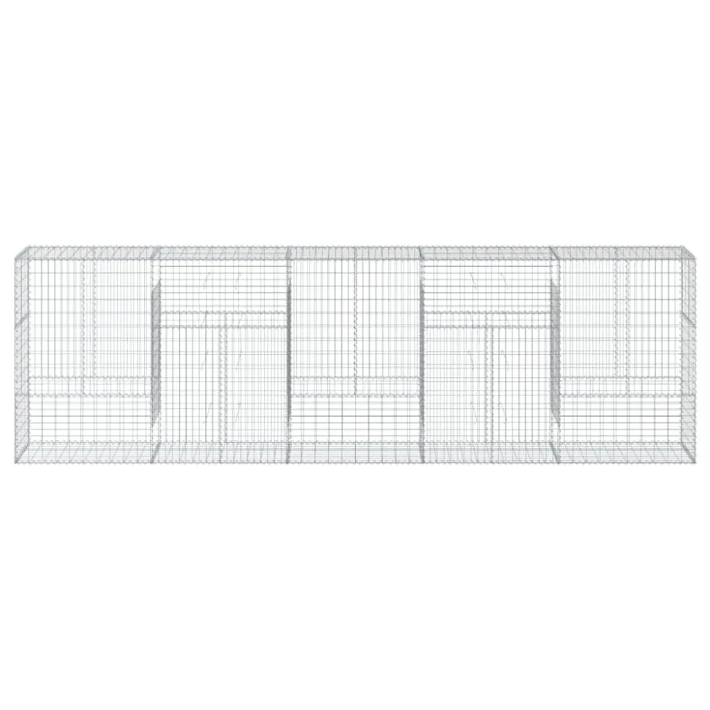 Coș gabion cu capac, 500x50x150 cm, fier galvanizat