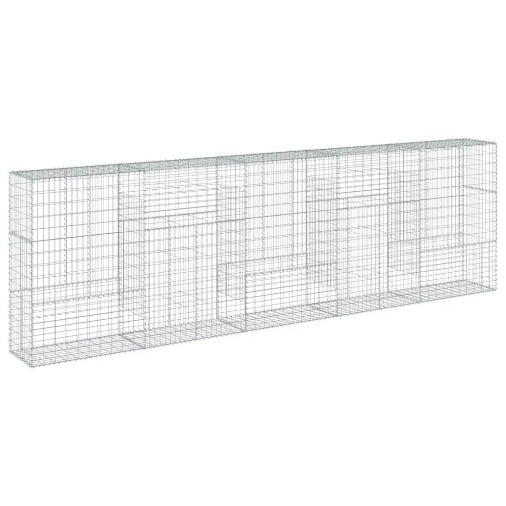 Coș gabion cu capac, 500x50x150 cm, fier galvanizat