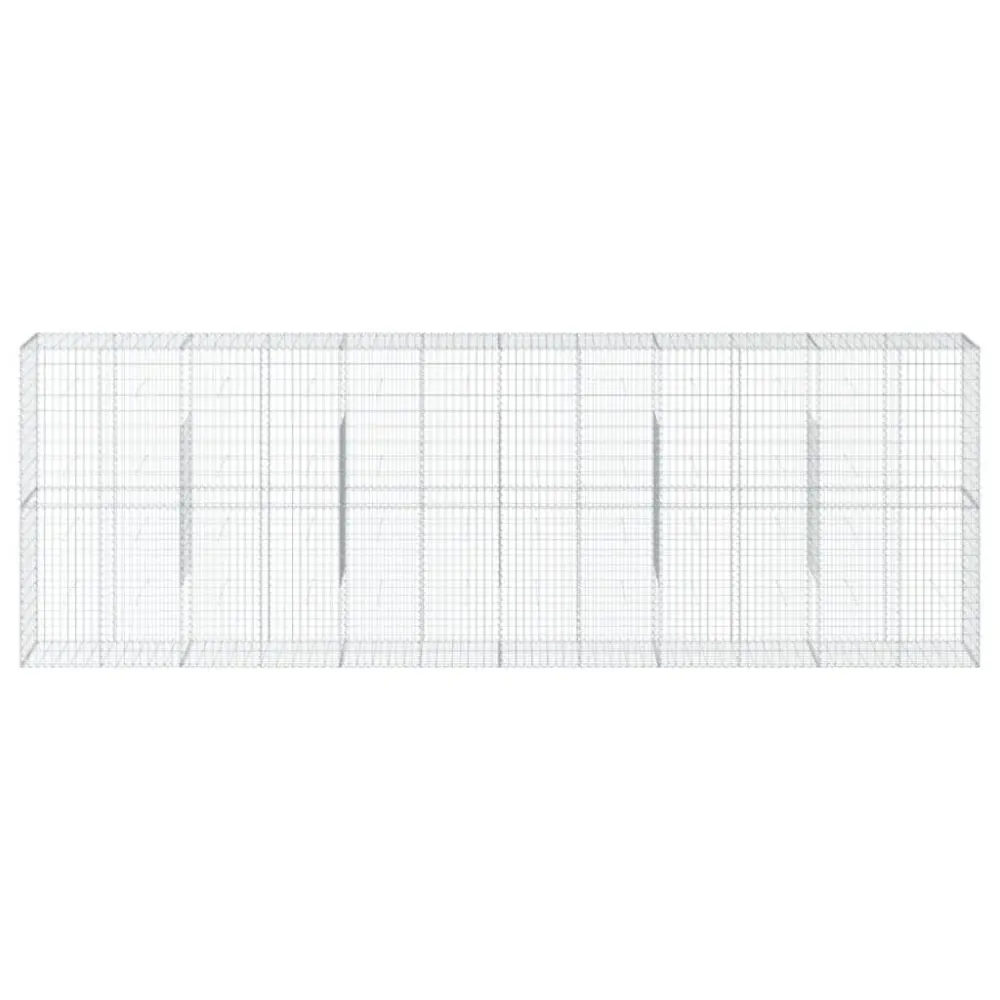 Coș gabion cu capac, 600x50x200 cm, fier galvanizat