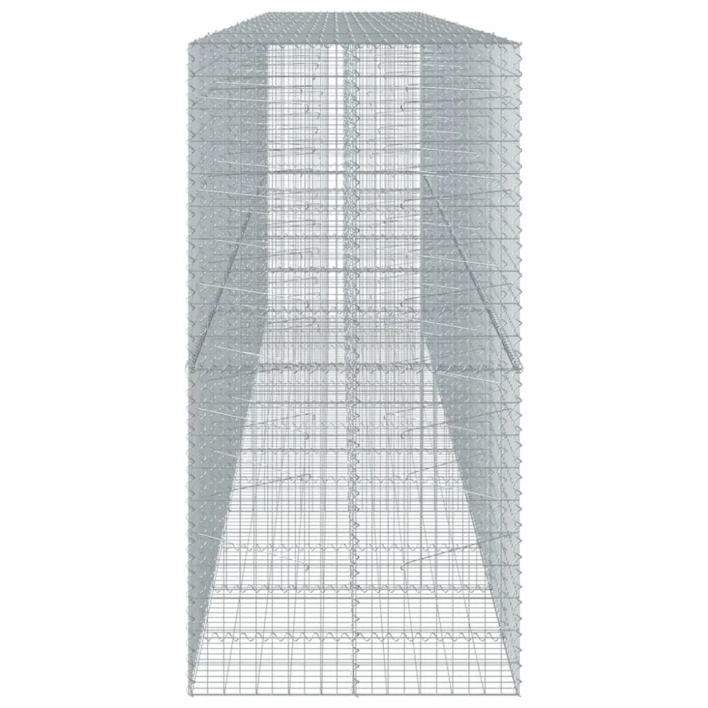 Coș gabion cu capac, 650x100x200 cm, fier galvanizat