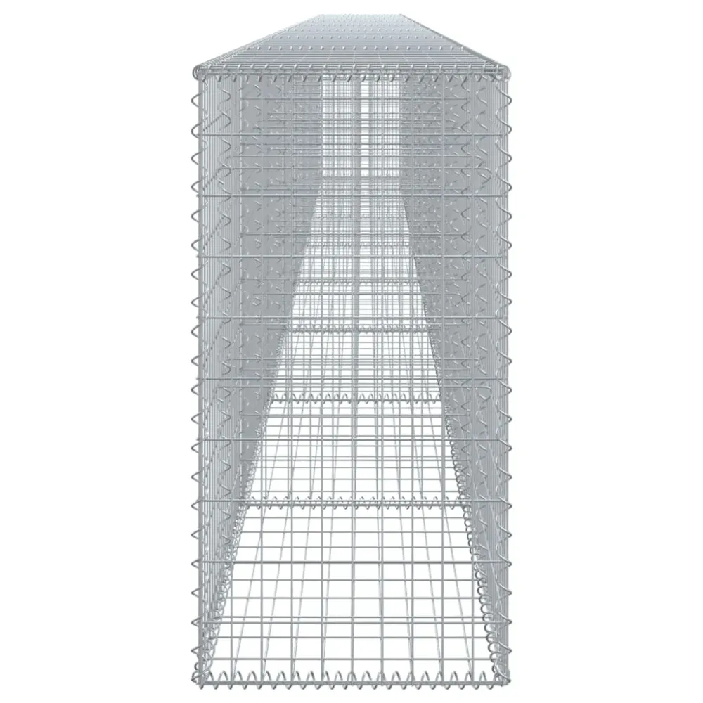 Coș gabion cu capac, 800x50x100 cm, fier galvanizat
