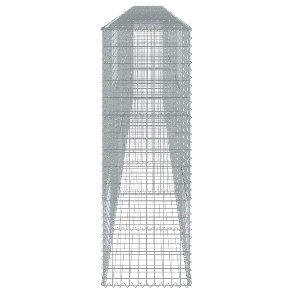 Coș gabion cu capac, 800x50x150 cm, fier galvanizat