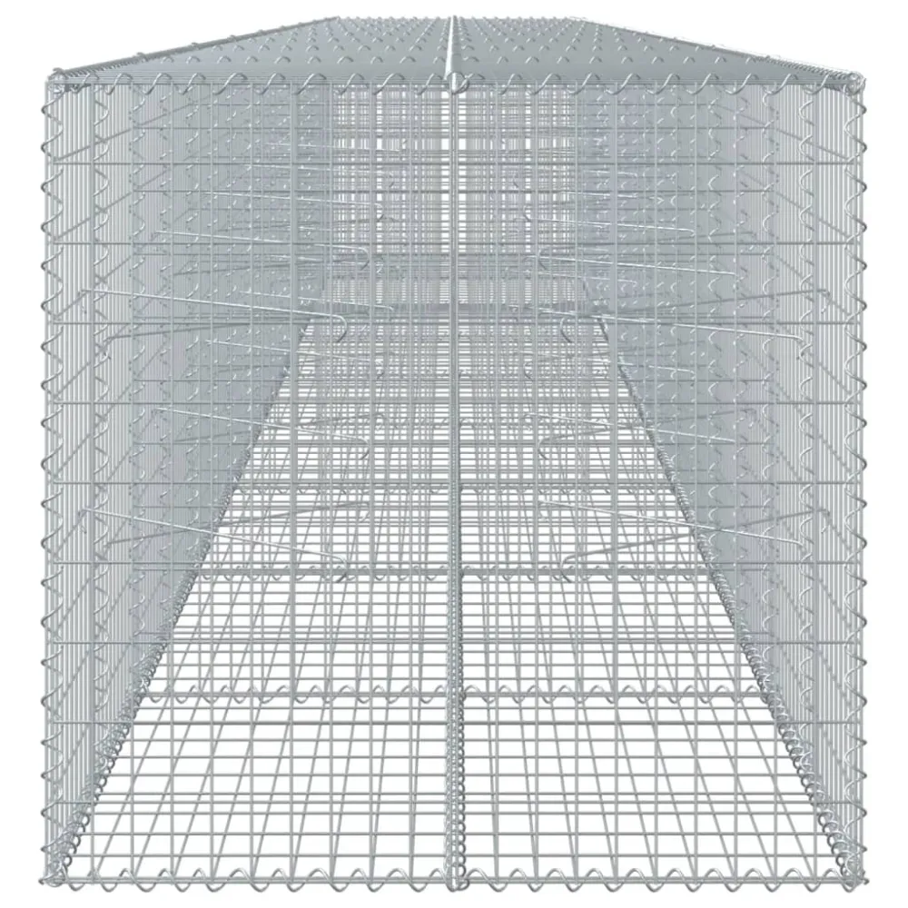 Coș gabion cu capac, 900x100x100 cm, fier galvanizat