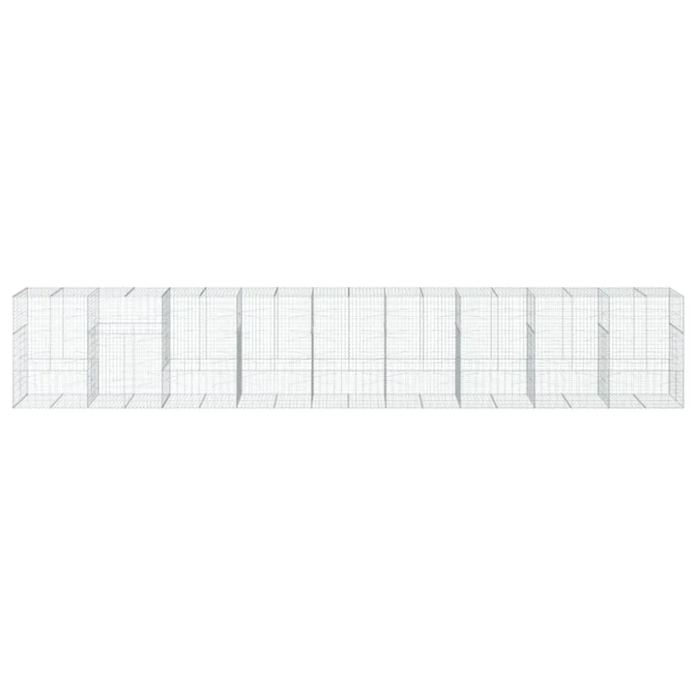 Coș gabion cu capac, 900x100x150 cm, fier galvanizat