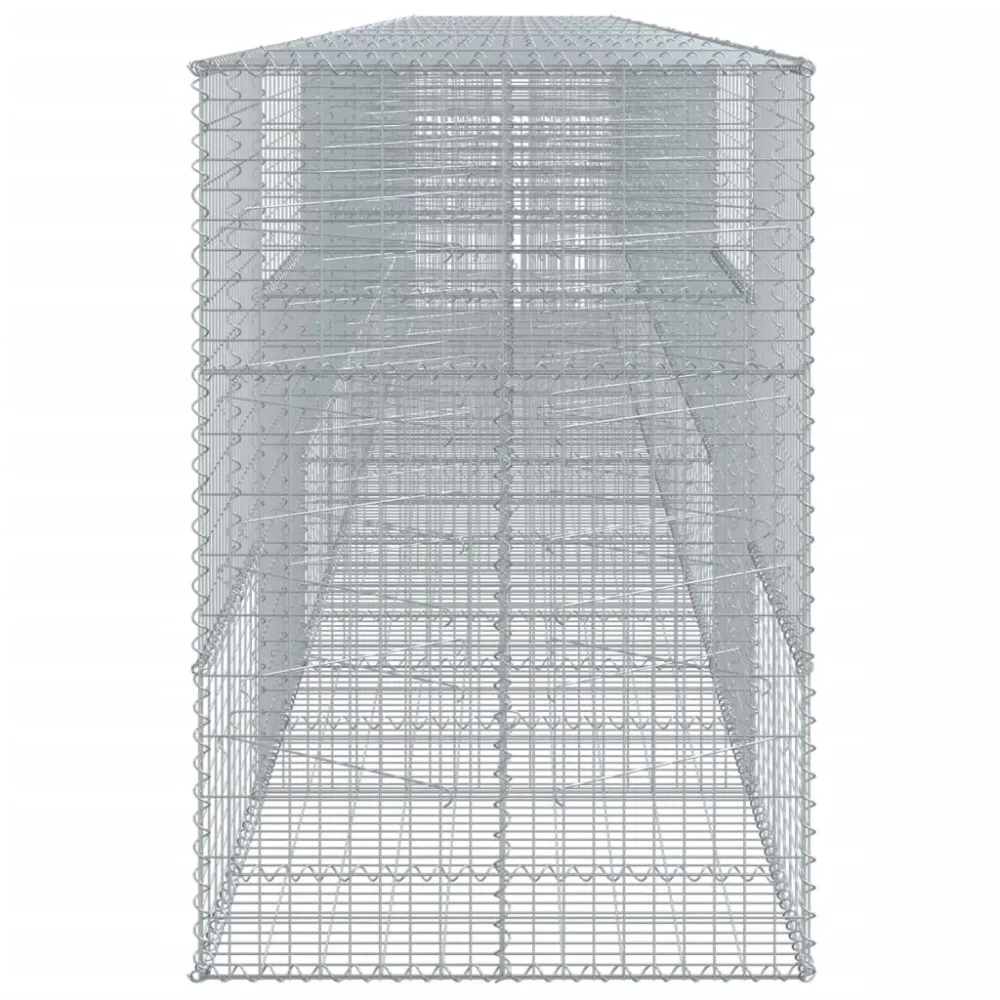 Coș gabion cu capac, 900x100x150 cm, fier galvanizat