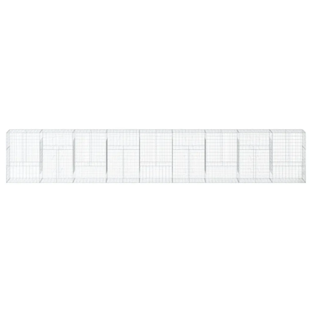 Coș gabion cu capac, 900x50x150 cm, fier galvanizat