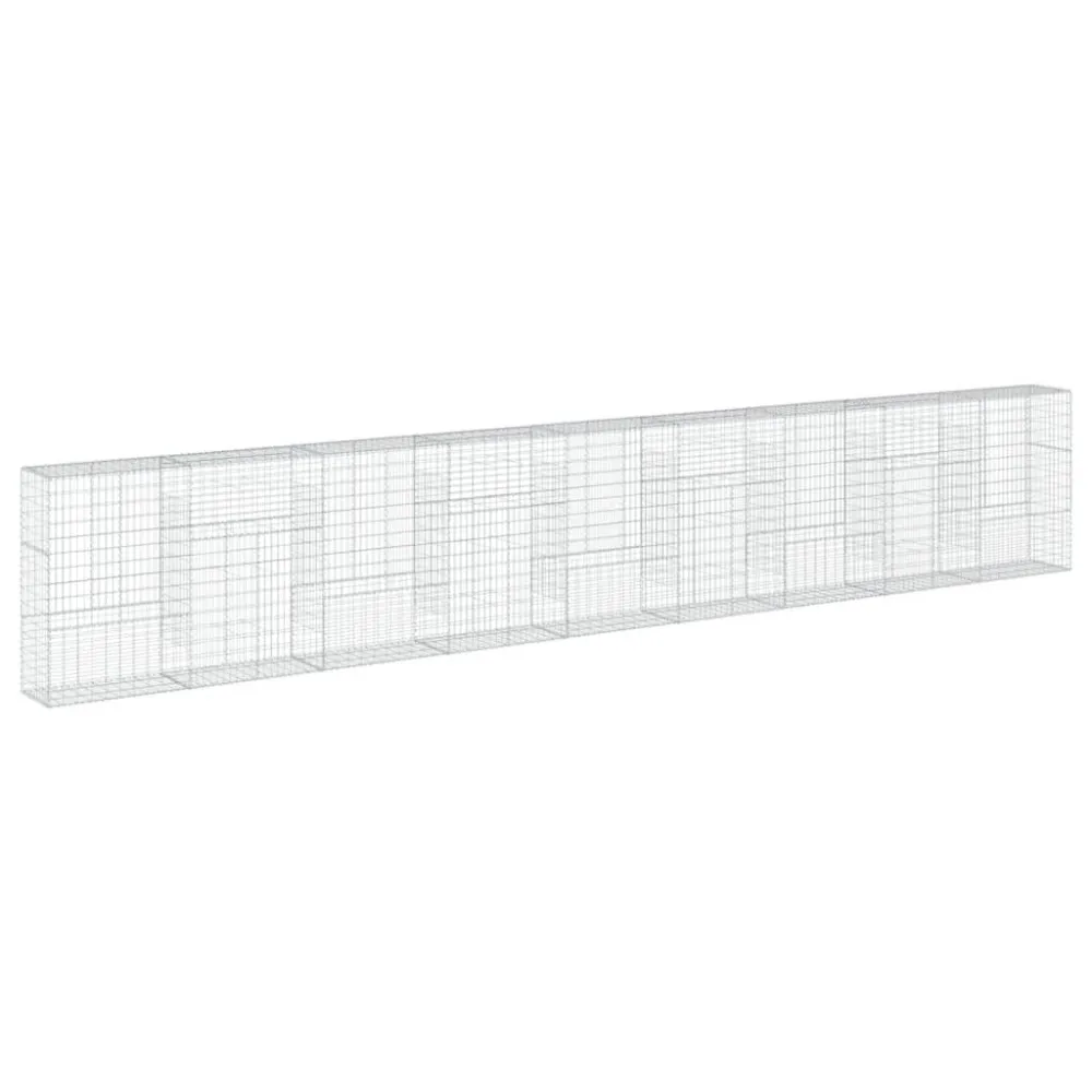 Coș gabion cu capac, 900x50x150 cm, fier galvanizat
