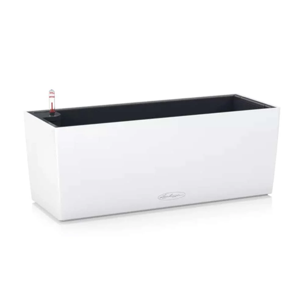 Ghiveci Auto-Irigant Lechuza Balconera Color 50, 8 l, alb mat, sistem de autoirigare, insert detasabil, strat de drenaj