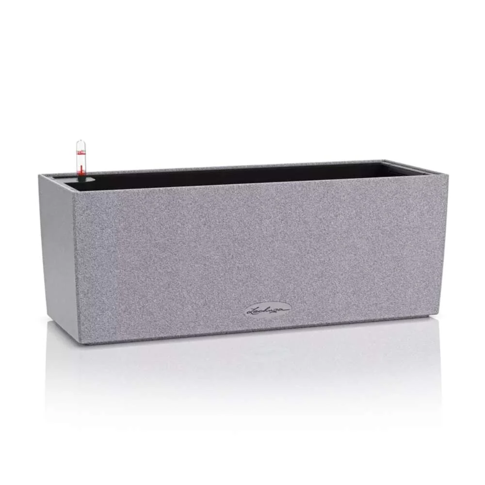 Ghiveci Auto-Irigant Lechuza Balconera Stone 50, 8 l, efect de piatra gri, sistem de autoirigare, insert detasabil, strat...