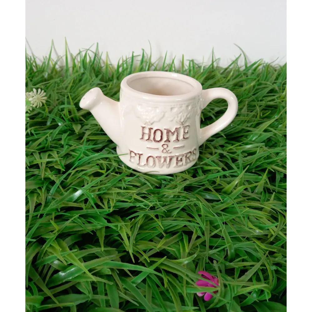 Ghiveci decor, Ceramica, forma de Stropitoare, 250 ml, 14x8x7 cm – Home & Flowers