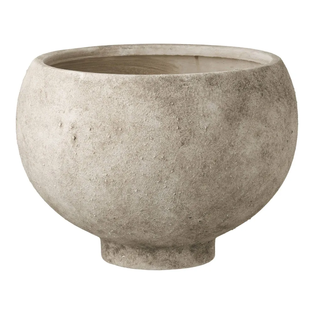 Ghiveci din ceramica gri, ø26x19,5 cm