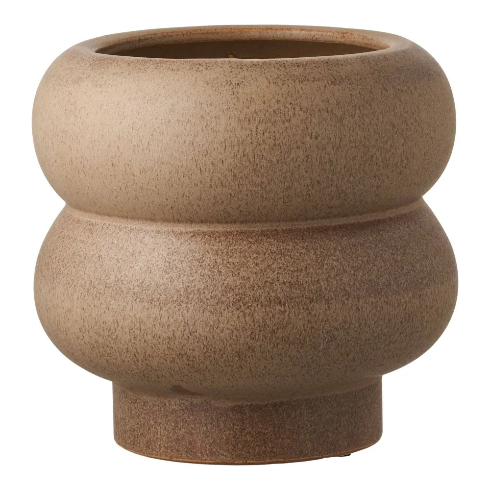 Ghiveci din ceramica maro ø19x17,5 cm