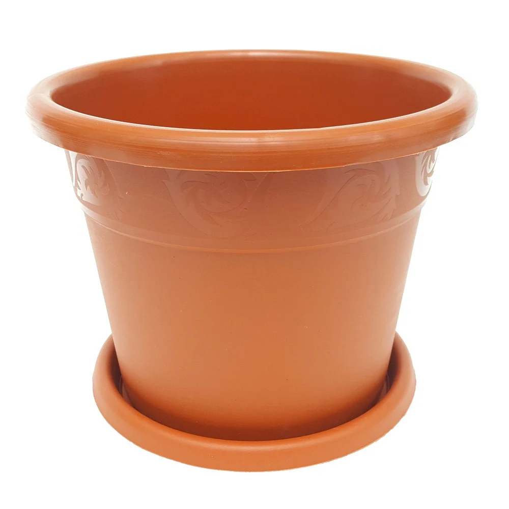 Ghiveci din plastic, Culoare teracota nr. 10, 7.5 l
