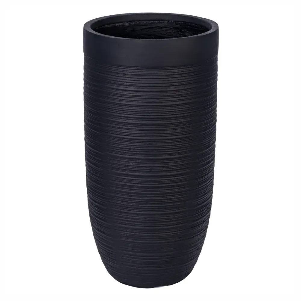 Ghiveci ecologic, Eco-friendly, Naimeed D6339, Mare, din materiale minerale, Negru, 75X41x41cm