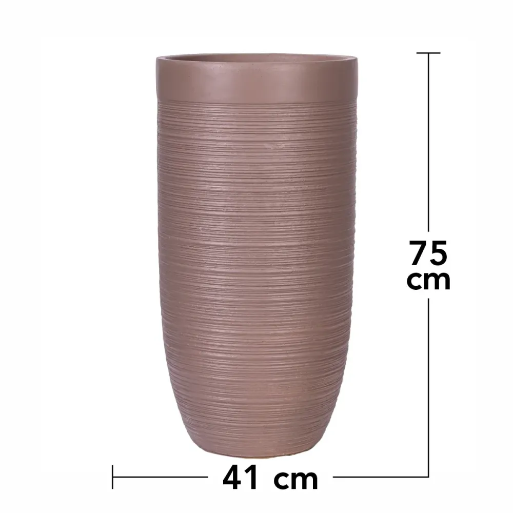 Ghiveci ecologic, Eco-friendly, Naimeed D6340, Mare, din materiale minerale, Maro, 75X41x41cm