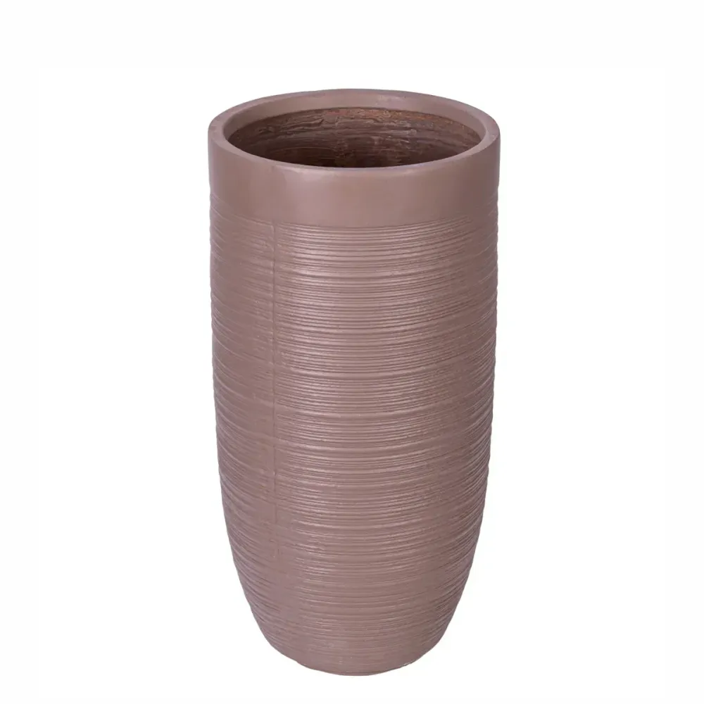 Ghiveci ecologic, Eco-friendly, Naimeed D6340, Mediu, din materiale minerale, Maro, 65x35x35cm