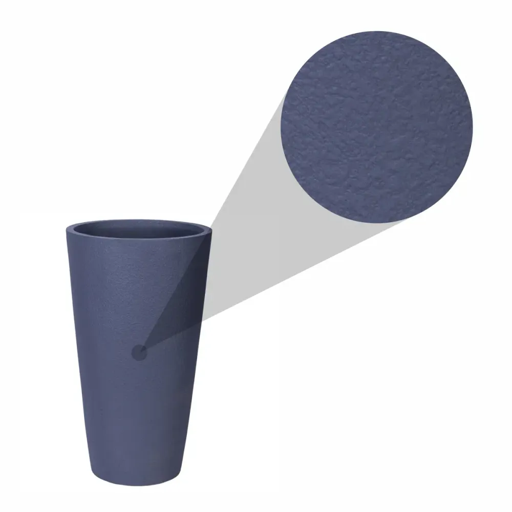 Ghiveci ecologic, Eco-friendly, Naimeed D6341, Mediu, din materiale minerale, Gri, 57x35x35cm
