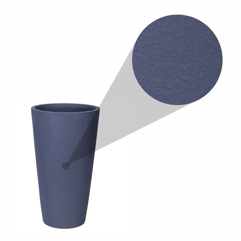 Ghiveci ecologic, Eco-friendly, Naimeed D6341, Mediu, din materiale minerale, Gri, 57x35x35cm