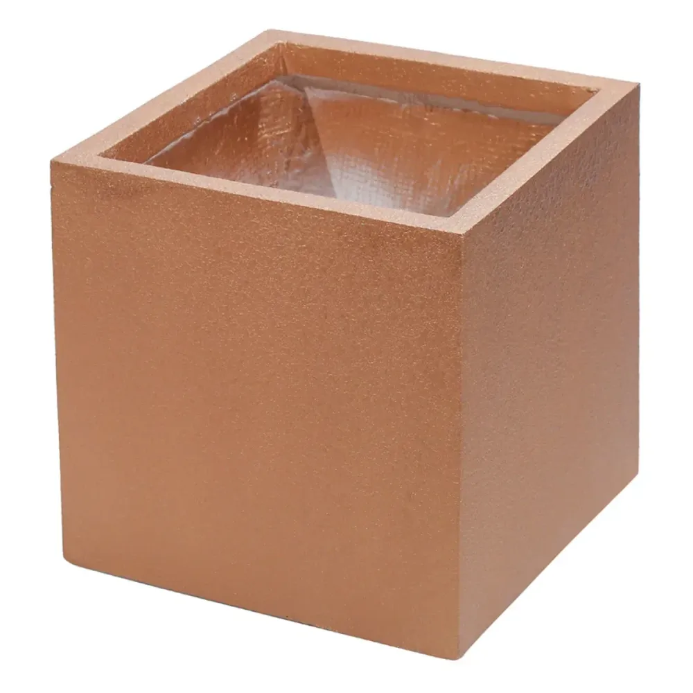 Ghiveci ecologic, Eco-friendly, Naimeed D6345, Mare, din materiale minerale, Maro, 50x50x50cm