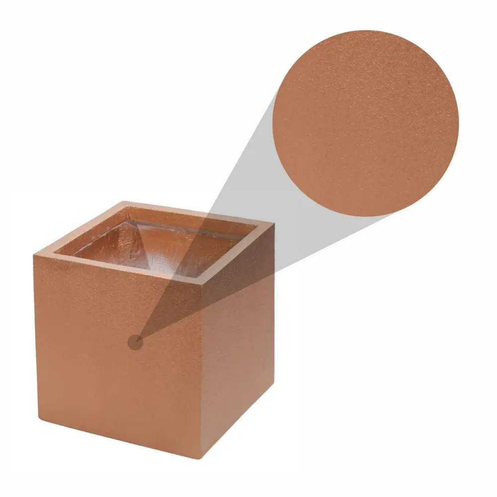 Ghiveci ecologic, Eco-friendly, Naimeed D6345, Mare, din materiale minerale, Maro, 50x50x50cm