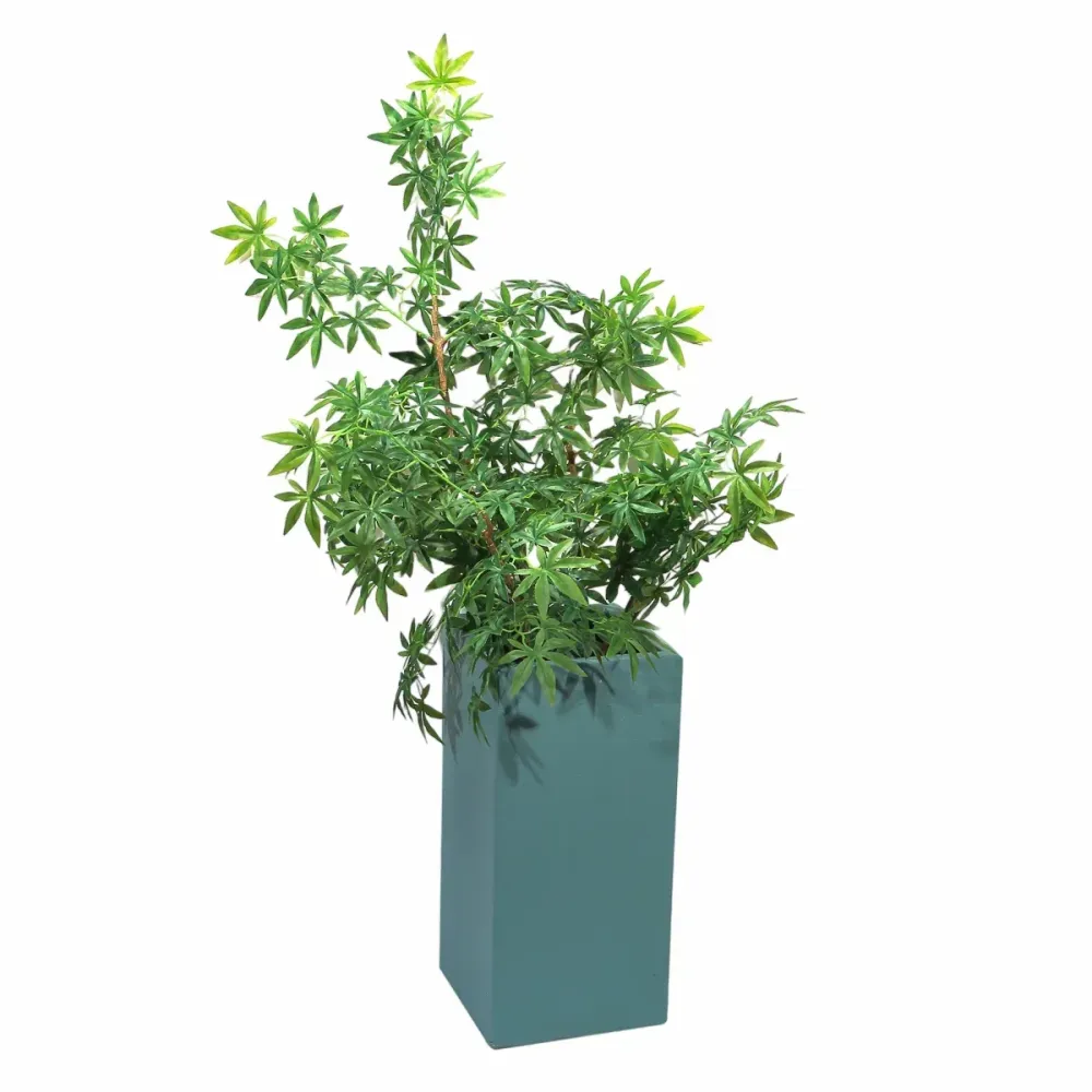 Ghiveci ecologic, Eco-friendly, Naimeed D6348, Mic, din materiale minerale, Verde, 55x26x26cm