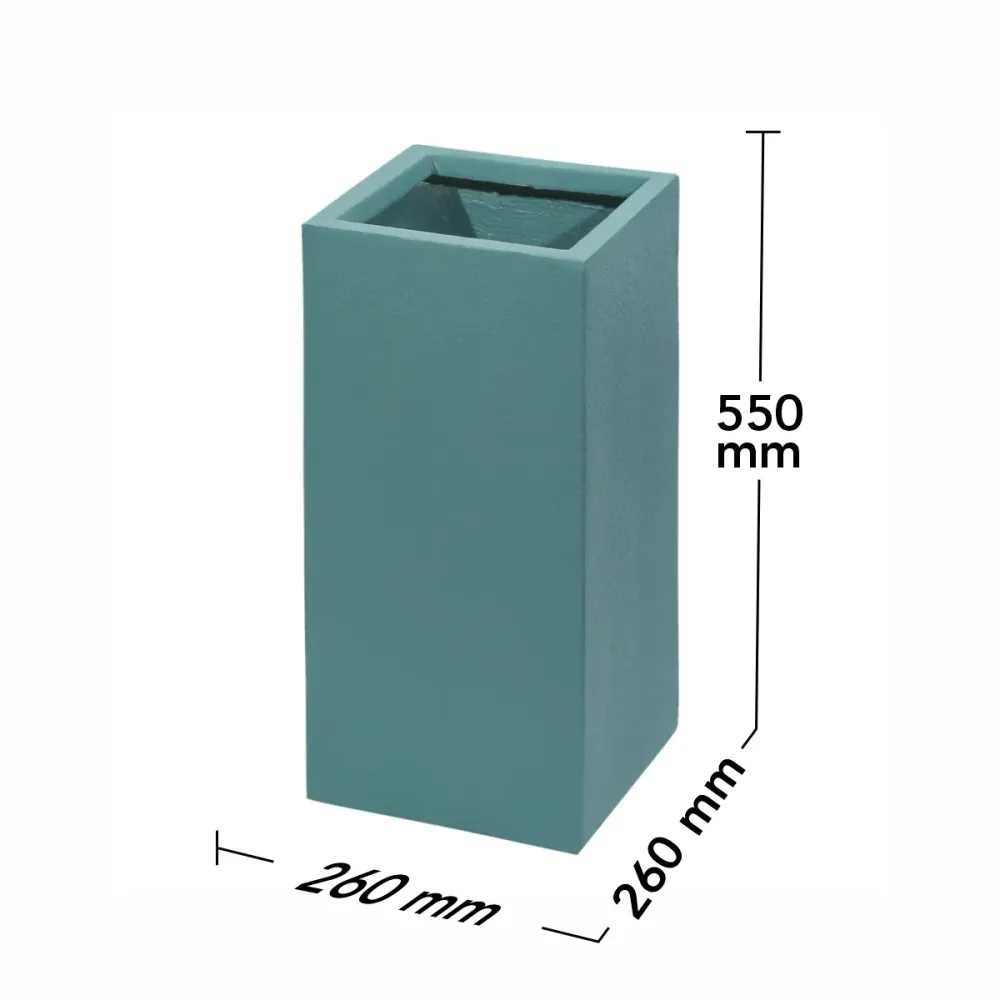 Ghiveci ecologic, Eco-friendly, Naimeed D6348, Mic, din materiale minerale, Verde, 55x26x26cm