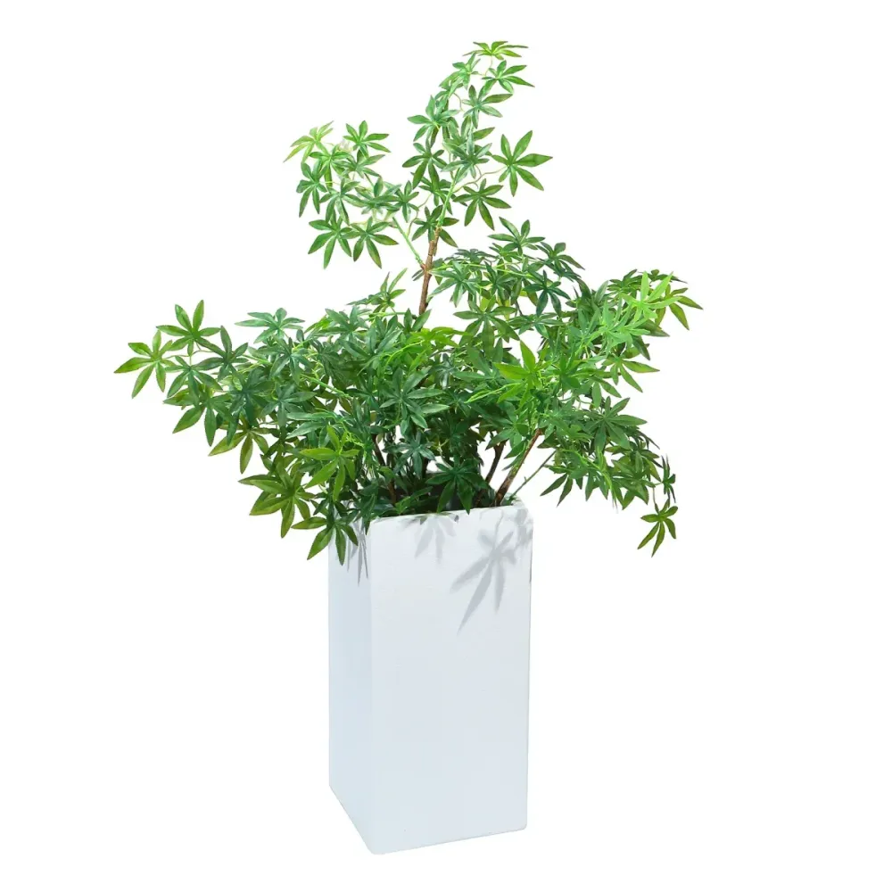 Ghiveci ecologic, Eco-friendly, Naimeed D6350, Mare, din materiale minerale, Alb, 75x40x40cm